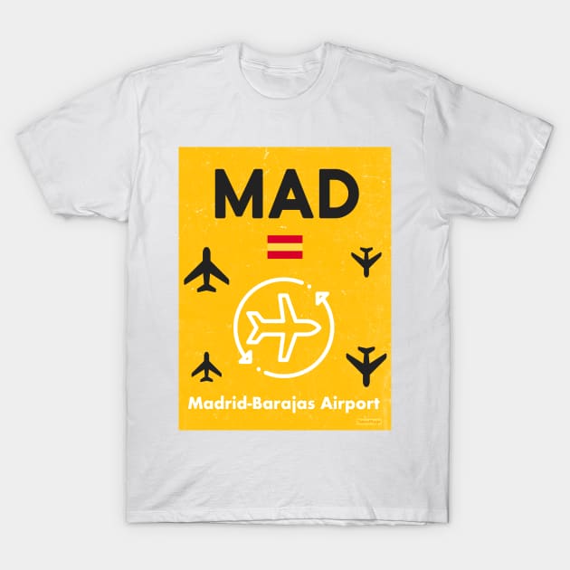 MAD airport tag T-Shirt by Woohoo